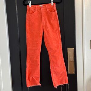 Mother Hustler Fray Corduroy Jeans